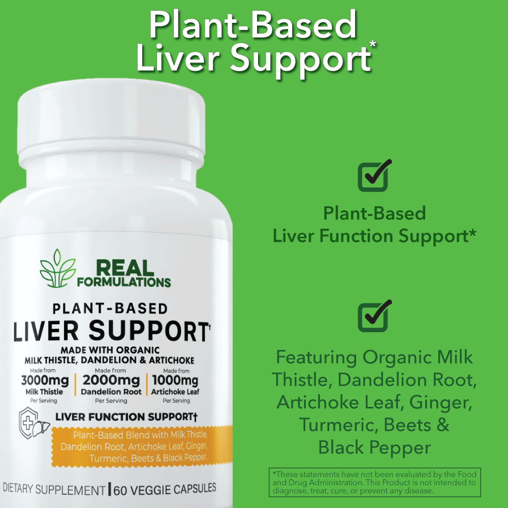 Plant-Based Liver Support Capsules with Organic Milk Thistle