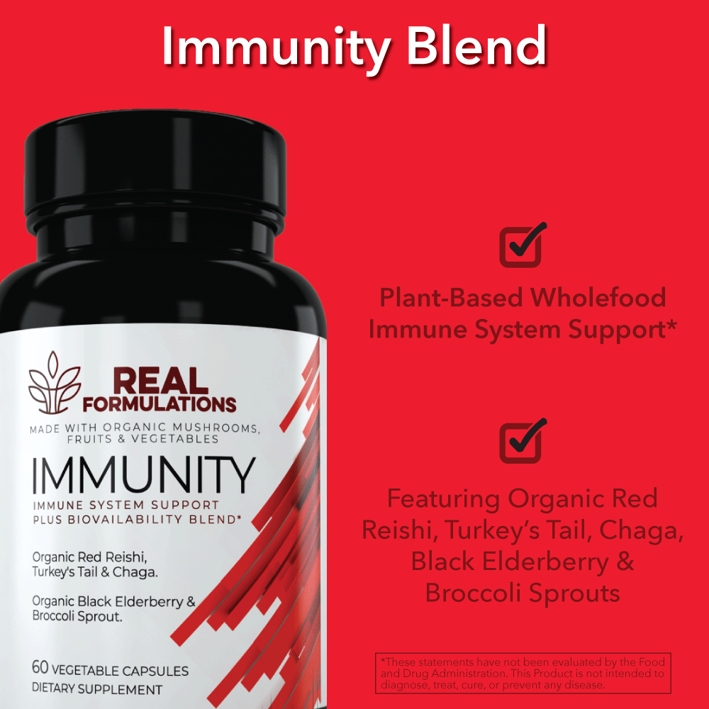 Wholefood Immunity Blend with Adaptogenic Mushrooms & Elderberry